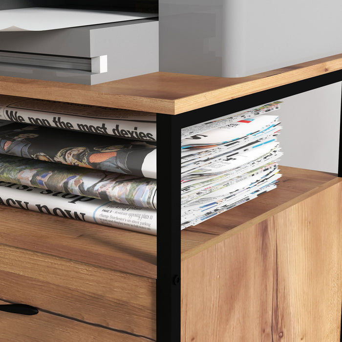 Vinsetto Mobile File Cabinet With Drawers, Hanging Bars For Letter A4
