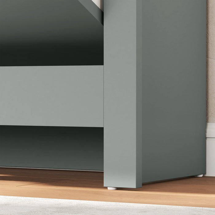 HOMCOM Narrow Shoe Cabinet for Entryway w/ 2 Flip Drawers Adjustable Shelf