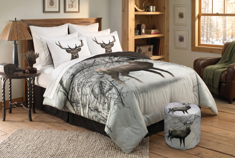 3-Piece King Size Deer Comforter Set