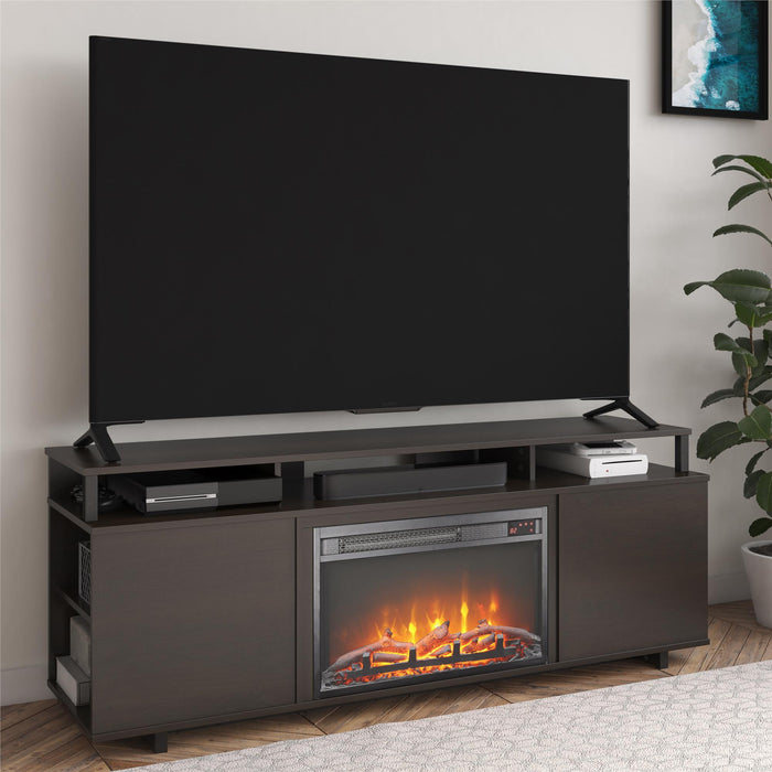 Ameriwood Home Mason Electric Fireplace TV Stand for TVs up to 65\" - Espresso