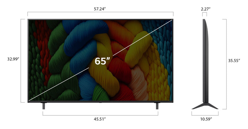 LG 65\" NANO80 LED 4K UHD Smart webOS TV (65NANO80AUA.ACC) - 2025 Model