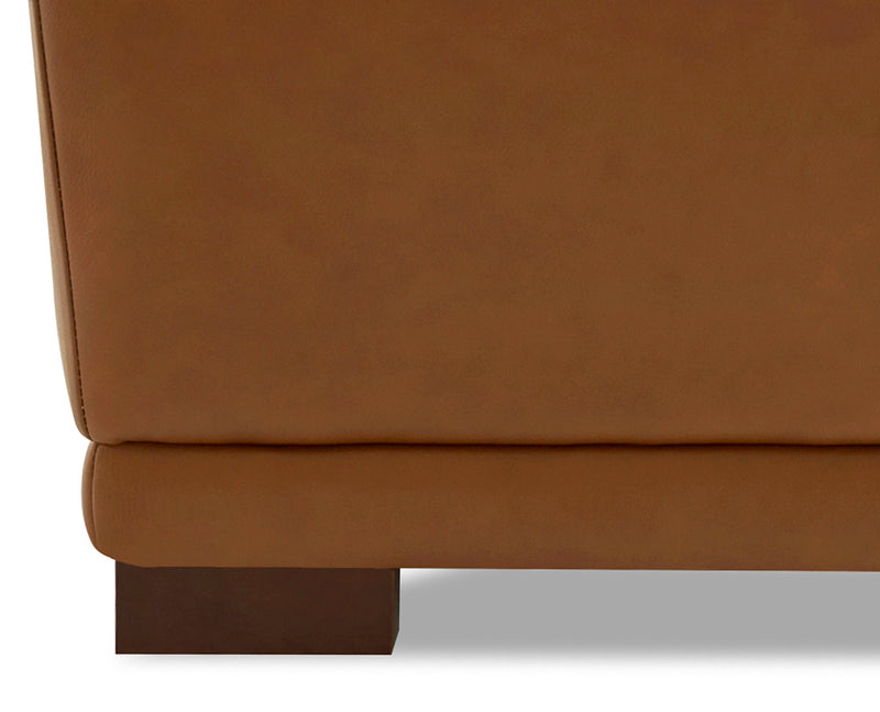 Hydeline Oslo Leather Sofa - Nutmeg