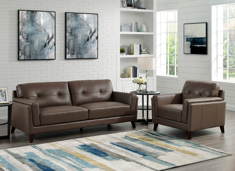 Hydeline Rowan Leather Chair - Brown