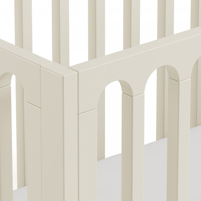 Storkcraft Sicily Deluxe 3-in-1 Convertible Crib with Bonus Toddler Guardrail - Frosted Oat/Driftwood