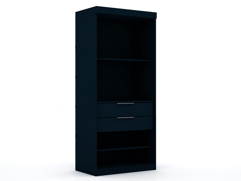 Mulberry Contemporary Modern 36\" Wardrobe Closet in Midnight Blue