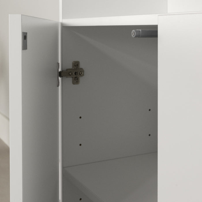 Liora Set Of Bookcase And 2 Narrow 5-shelf Bookcases - Pure White 