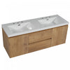 Ethan 59.3-Inch Double Sink Bathroom Vanity with Soft-Close Storage,Wood | Ethan meuble de salle de bain double vasque 59,3 pouces avec rangement a fermeture douce, bois