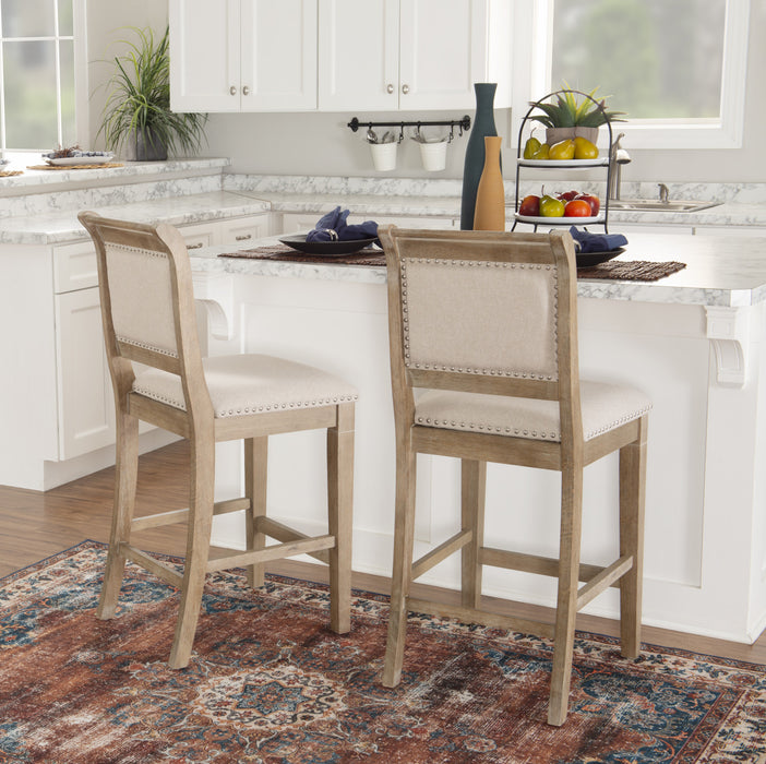 Emmy Fabric Counter-Height Stool - Grey