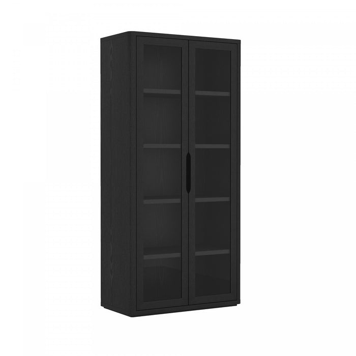 Rivington Modern 38\" Bookcase Cabinet in Black - Set of 3
