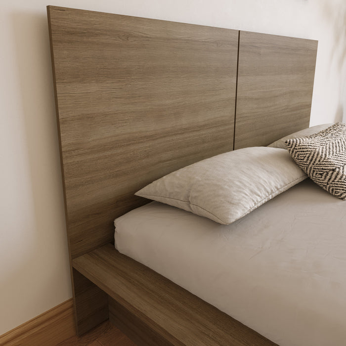 Nordika James Queen Headboard - Brown Oak