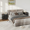 Modern Nightstand Set of 2, Bedside Table with 2 Drawers and Wood Legs