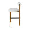 Sophia Indoor Modern Rubberwood Bar Stool Set of 4 with Supportive Backrest,Ivory&Walnut | Sophia – Lot de 4 tabourets de bar modernes d’interieur en bois d’hevea avec dossier de soutien, coloris ivoire et noyer