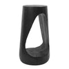 Brio 26.57" Rustic Tree-Stump MGO Accent Table, Unique Wood Grain Indoor Side Table, Black | Table d'appoint style souche Brio 26,57 pouces MGO, table laterale interieure grain de bois unique, noir