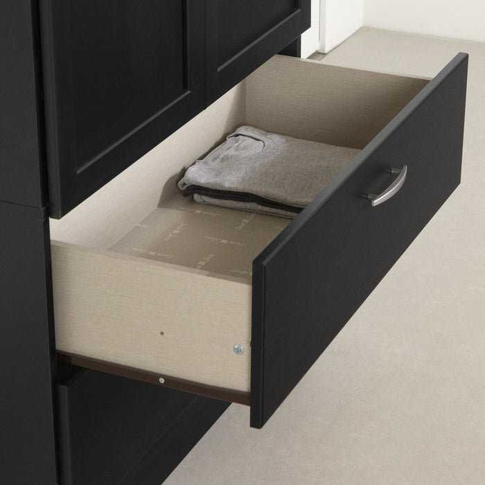 Acapella Wardrobe Armoire Pure Black - South Shore Accent Cabinet