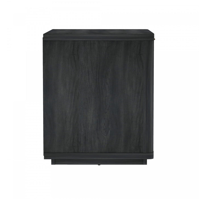 Evelyn Modern 32\" Nightstand in Charcoal Gray (1-Drawer) - Set of 2