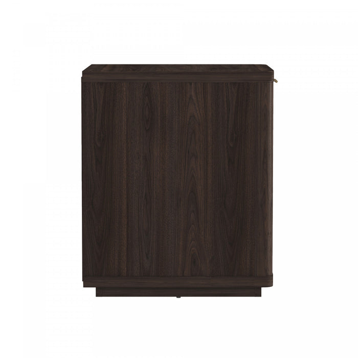 Evelyn Modern 20\" Nightstand in Brown (1-Drawer) - Set of 2