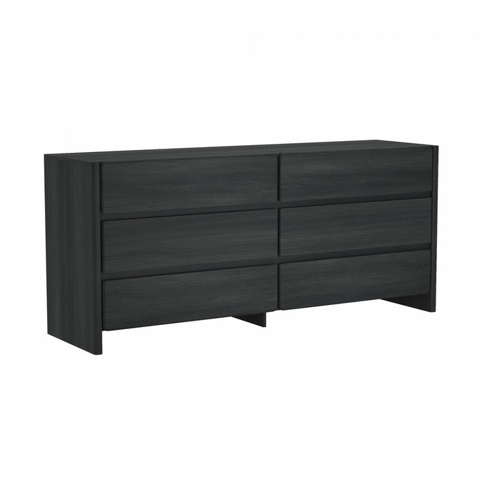 Linda Modern 2-Piece Dresser and Nightstand in Charcoal Gray