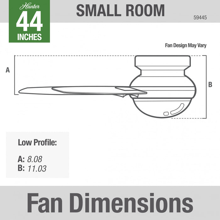 Dempsey Low Profile Ceiling Fan with Light Fixture - Bronze