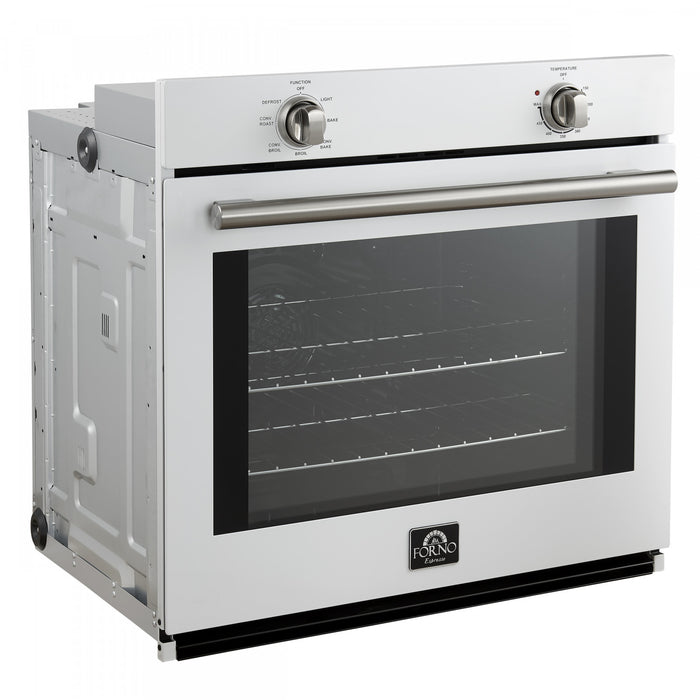 Forno Vomero 30\" Single Wall Oven in White, 5 cu.ft. Convection Oven - FBOEL1370-30WHT