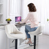 HOMCOM Bar Stools Set of 2 Swivel Adjustable Counter Height Barstools