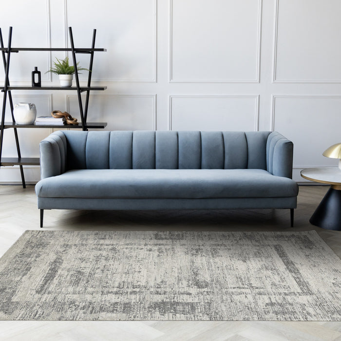 Kylie Grey Faded Borders Rug, 7'10\" x 10'10\" Indoor Area Rug
