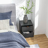 Modern Nightstand, Bedside Table with 2 Drawers and Wood Legs for Bedroom