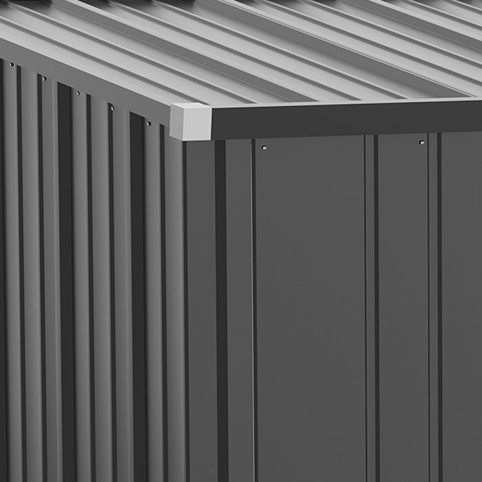 Outsunny 5' X 3' Outdoor Storage Shed, Steel Garden Shed With Single Lockable Door, Tool Storage House For Backyard, Patio, Lawn, Charcoal Grey