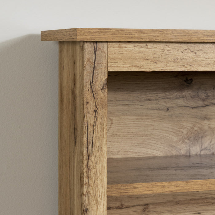 Tassio Mates Bed And Bookcase Headboard Set Nordik Oak - South Shore