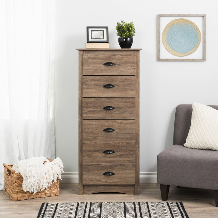 Salt Spring Tall 6-Drawer Chest - Drifted Grey