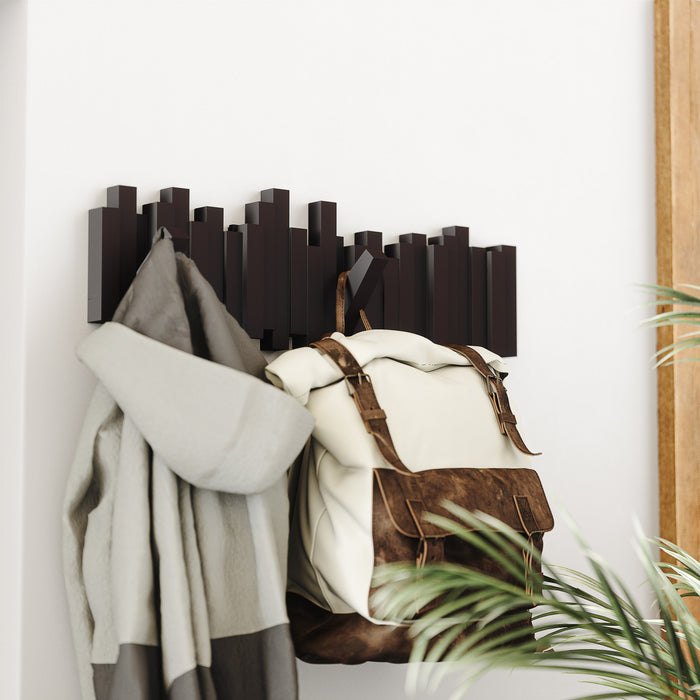 Umbra Modern Sticks Wall-Mounted Coat Rack - Espresso