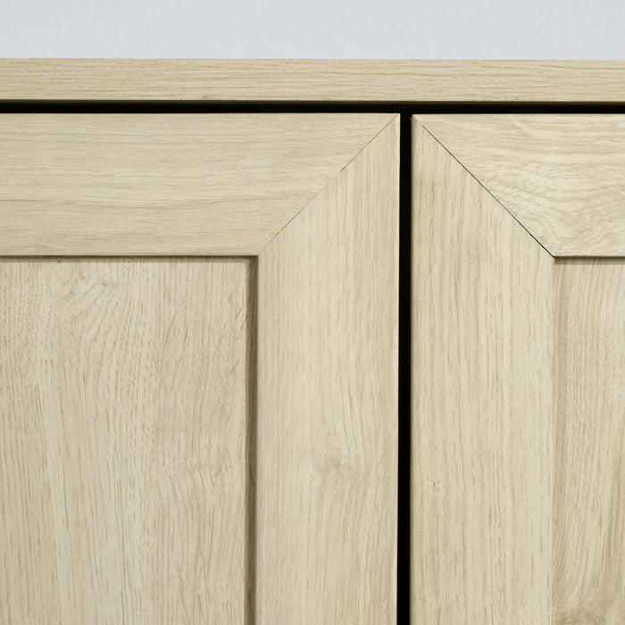 Arum Set Of 2 Sideboards With Shelves Bleached Oak - South Shore