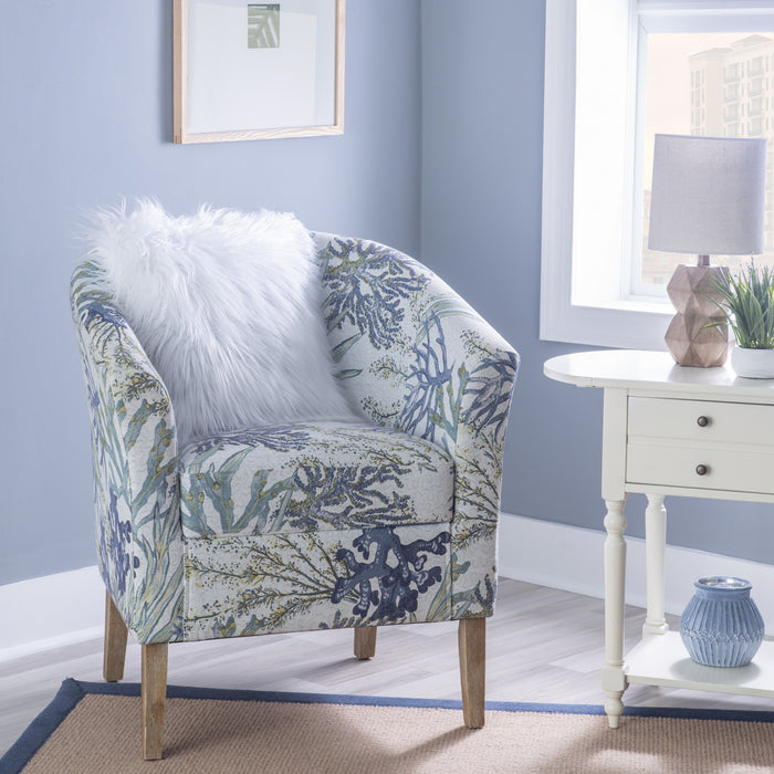 Simon Fabric Oceanside Accent Chair - Grey
