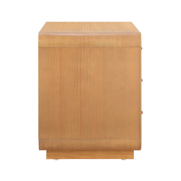 Sophia Modern Nightstand with Storage and Drawer,Natural