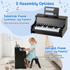 Costway 25 Keys Digital Piano with Music Stand Stool Lighted Keys Teaching Mode for 3+ Kids Black