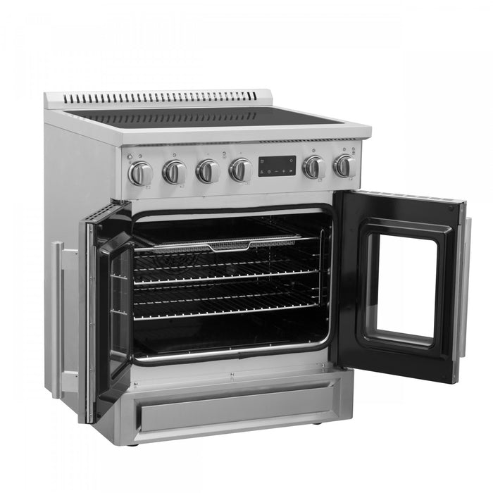Forno Torino 30\" French Door Induction Range, Stainless Steel - FFSIN0950-30