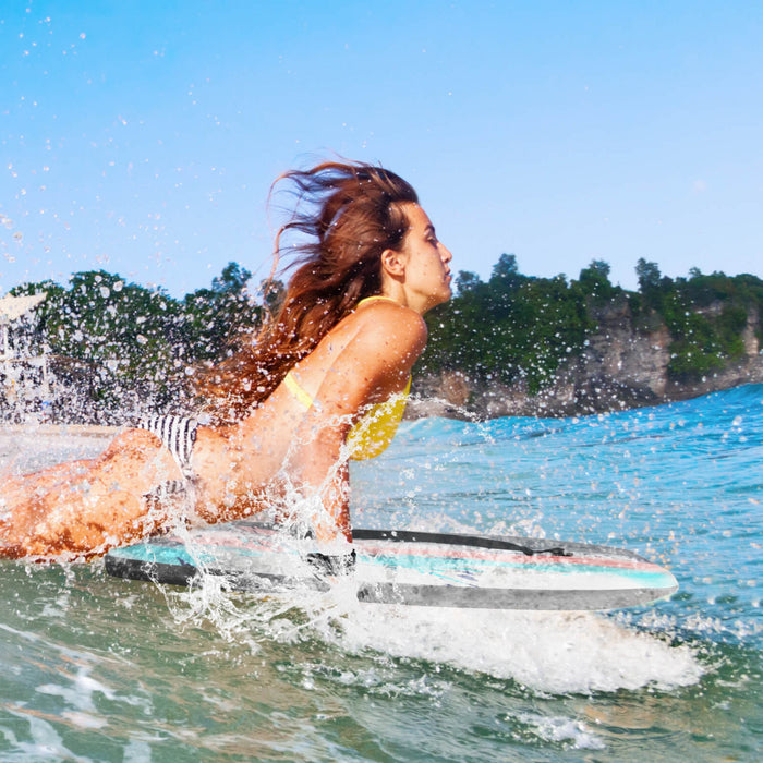 Costway 41\" Lightweight Body Board With Eps Core Xpe Deck Hdpe Bottom Crescent Tail Multi-color