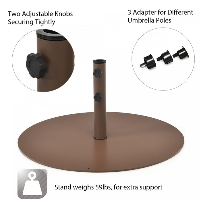 Costway 10ft Patio Umbrella Outdoor W/ 59 LBS Heavy-Duty Round Umbrella Stand