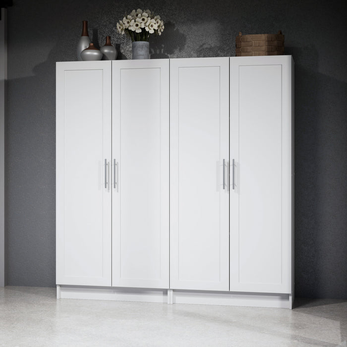 Elite Accent Storage Cabinet with Panel Doors & 3 Shelves - White