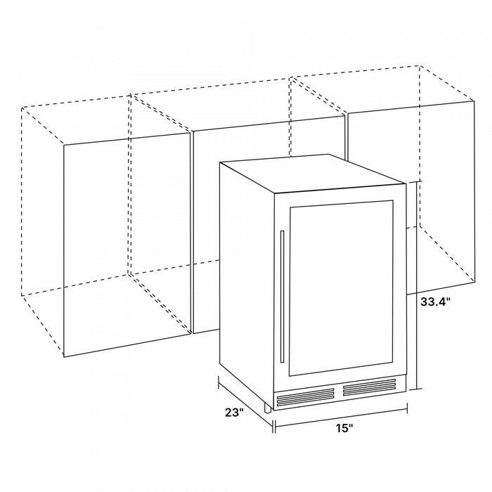 Koolatron 28 Bottle Built-In Compressor Wine Cellar Stainless Steel