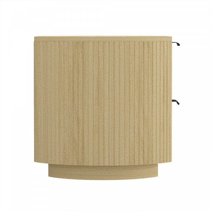 Olivia Modern 27\" Nightstand in Natural Oak (2-Drawer)