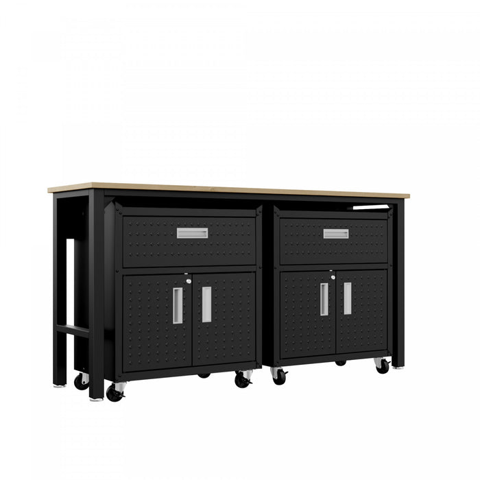 Fortress Modern 3-Piece Garage Set in Charcoal Gray Garage Storage