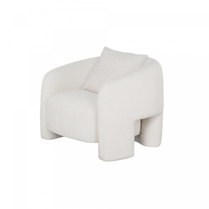 Sylvia Modern Glam 3-Piece Sofa Set in Ivory