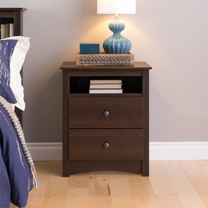 Fremont Tall 2-Drawer Nightstand - Espresso