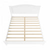 Benson Full Size Solid Wood Platform Bed with Stylish Headboard, White | Lit plateforme Benson en bois massif format Full avec tete de lit elegante, blanc