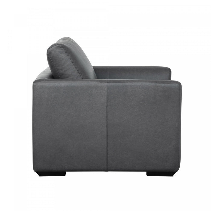 Cleo Contemporary Upholstered Accent Chair in Pewter