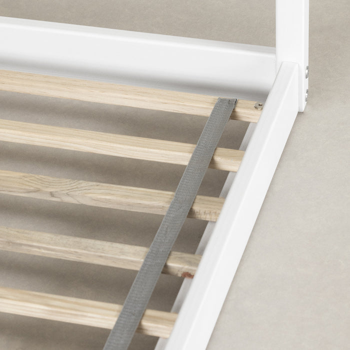 Sweedi House Bed with Chimney - White