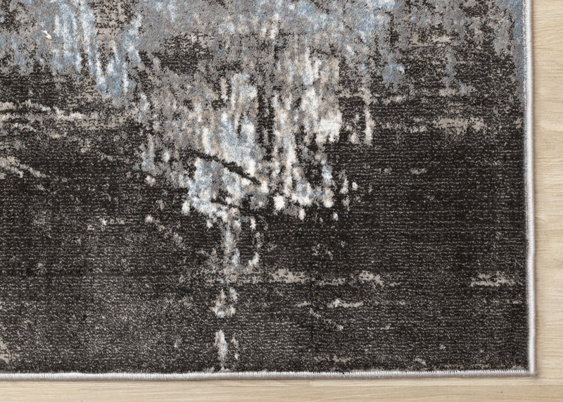 Hadley Grey Taupe Blue Distressed Design Rug, 7'10\" x 10'6\" Indoor Area Rug