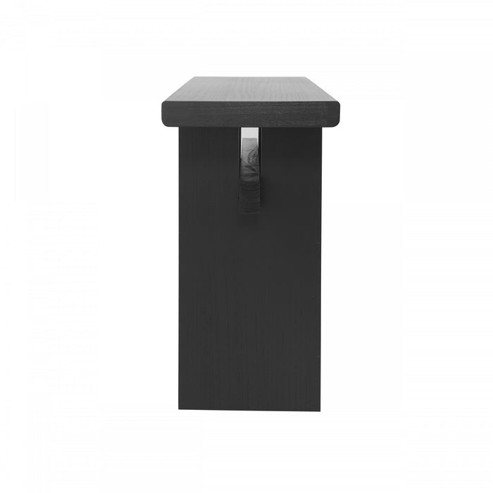 Emma 59.25\" Farmhouse Style Sofa Table for Entryway - Black