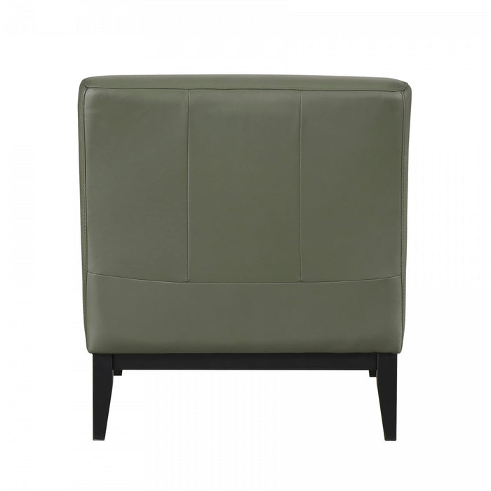 Murdock Accent Chair Green Leather