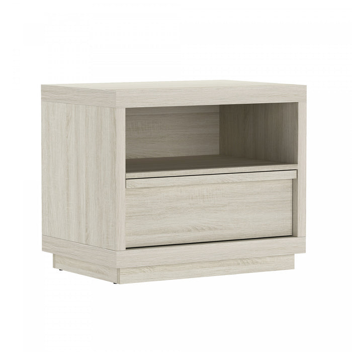 Navis Contemporary 26\" Nightstand in Whitewashed Oak (1-Drawer)
